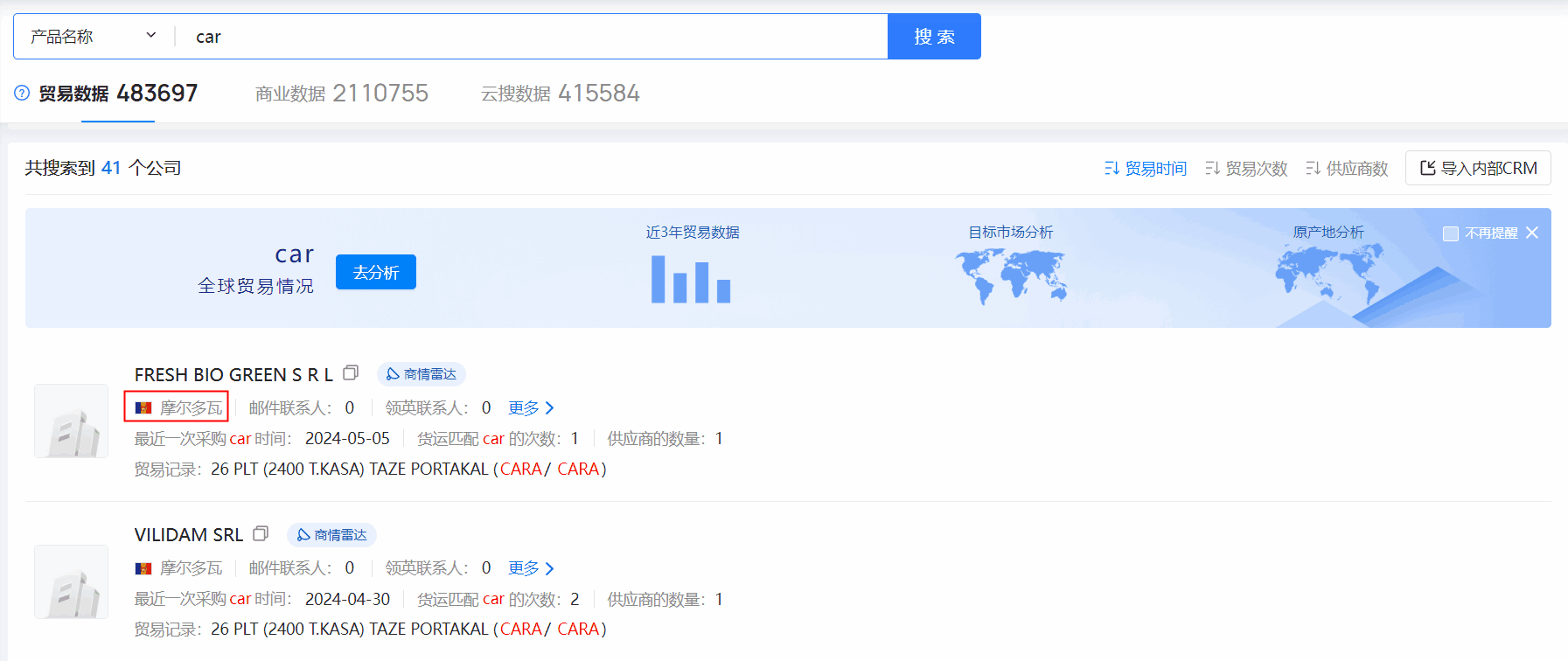 海关数据,摩尔多瓦海关数据,Ebpay海关数据